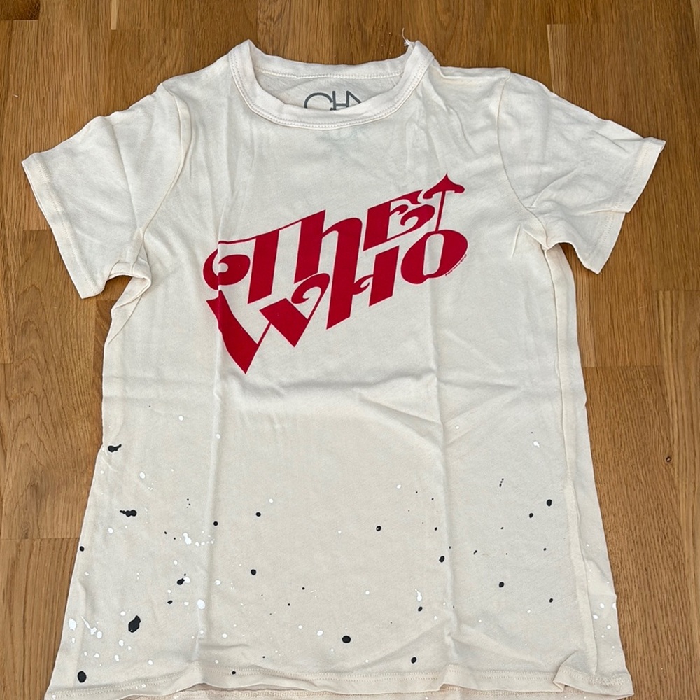 CHASER Cream and Red Vintage Band Tee
